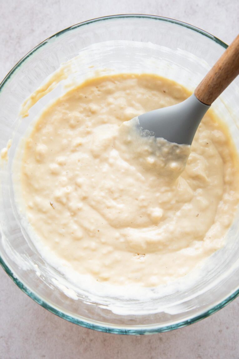 Greek yogurt pancake batter.
