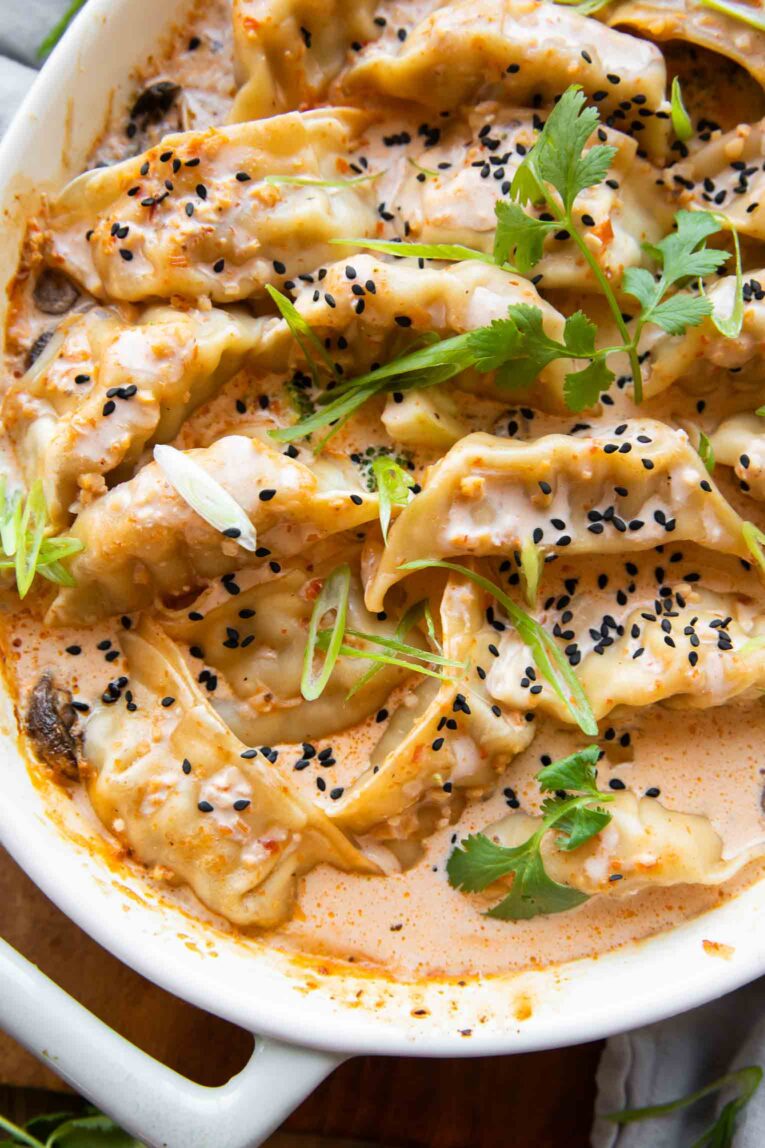 Dumpling Bake in a baking dish.