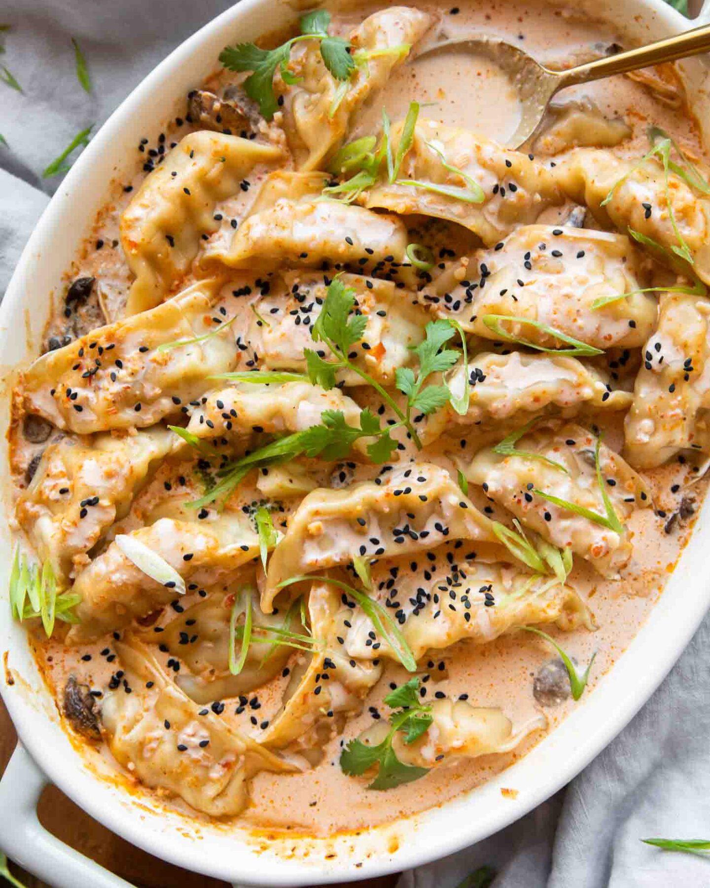 Dumpling Bake in a baking dish.