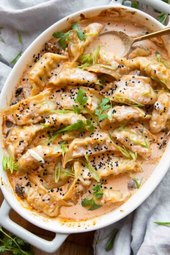Dumpling Bake in a baking dish.