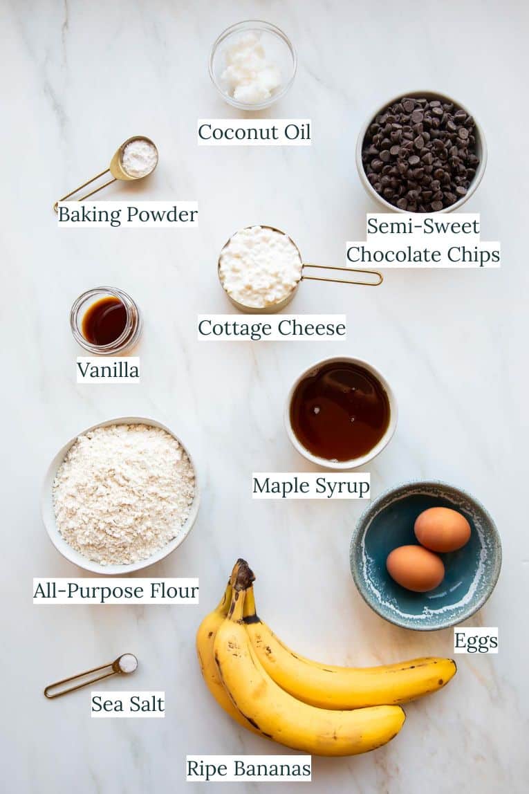 Banana Chocolate chip muffin ingredients.
