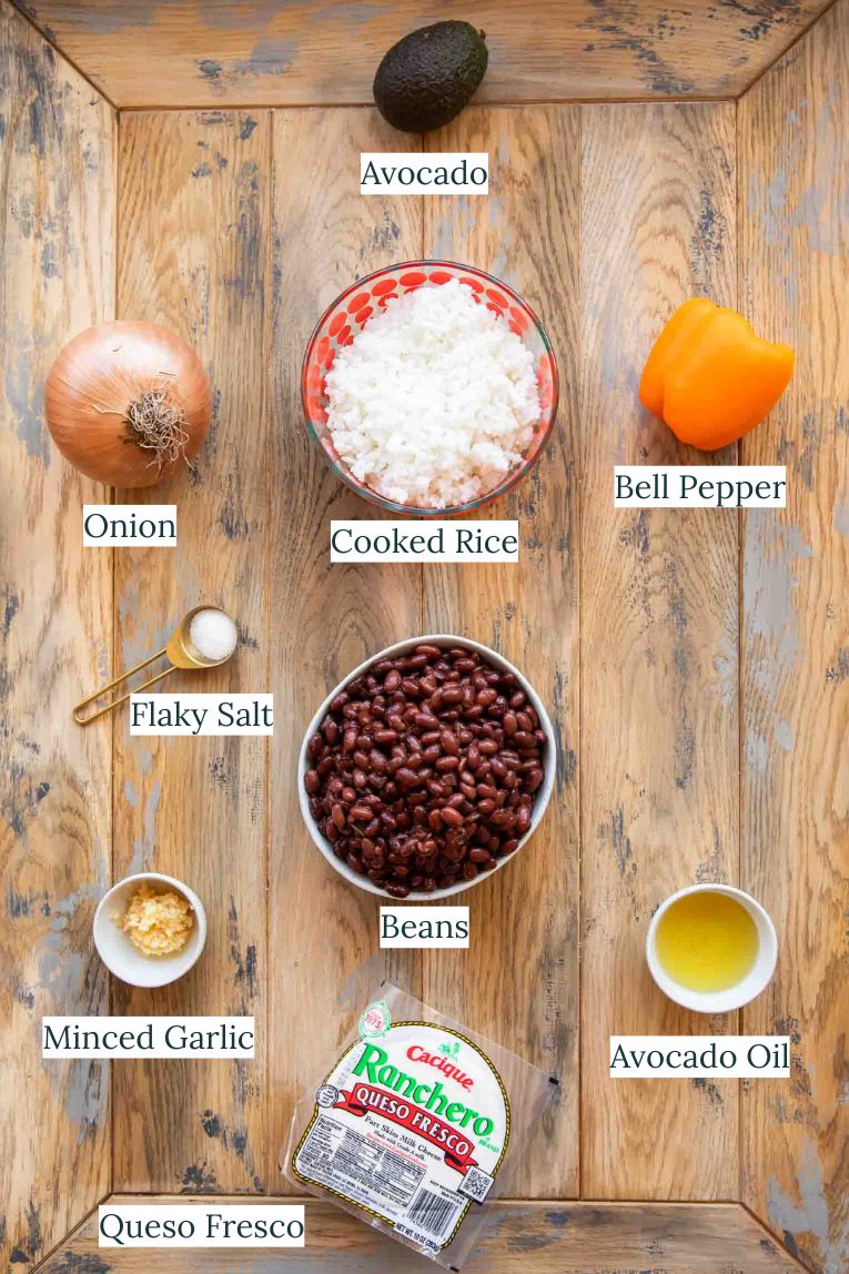 Gallo Pinto ingredients.