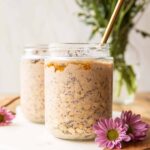 Palm Springs Date Overnight Oats in two mason jars.