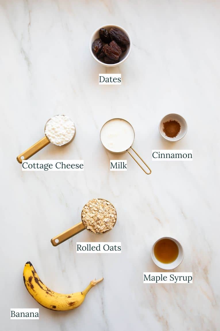 Palm Springs Date Overnight Oats ingredients.