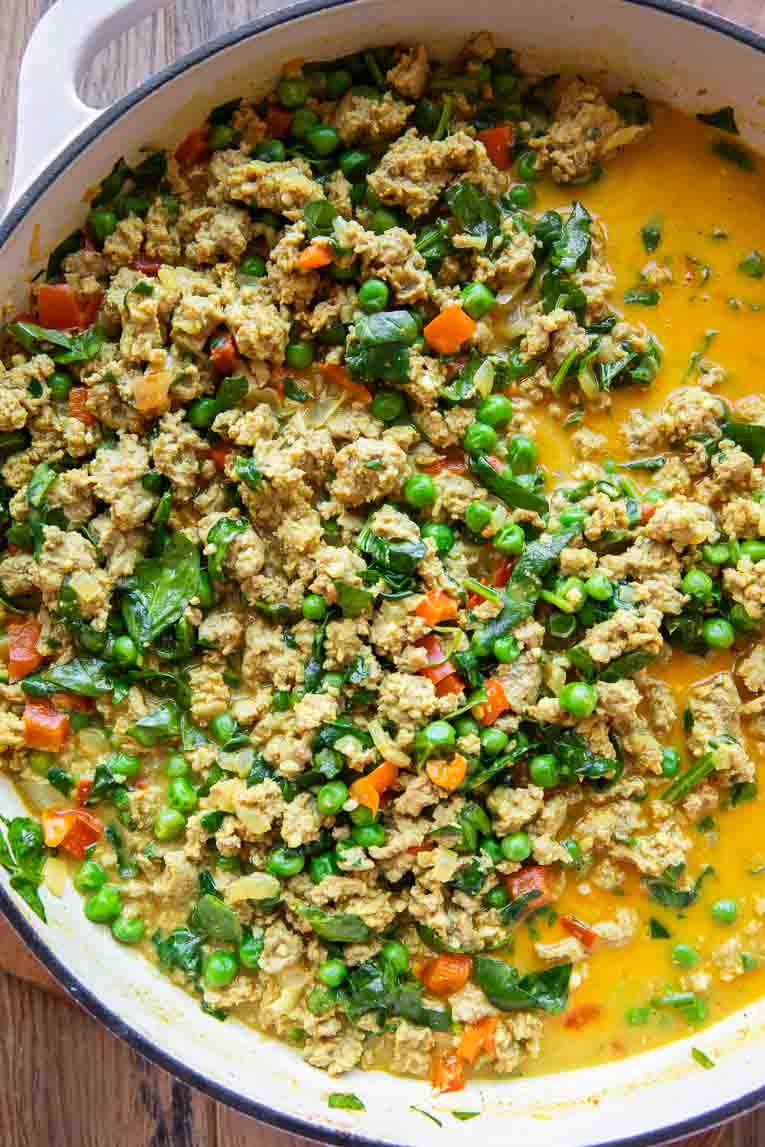Ground Turkey Casserole in a pot.