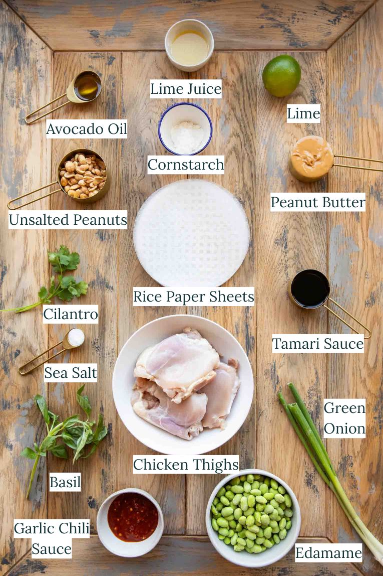 Spicy Rice Paper Noodle Ingredients.