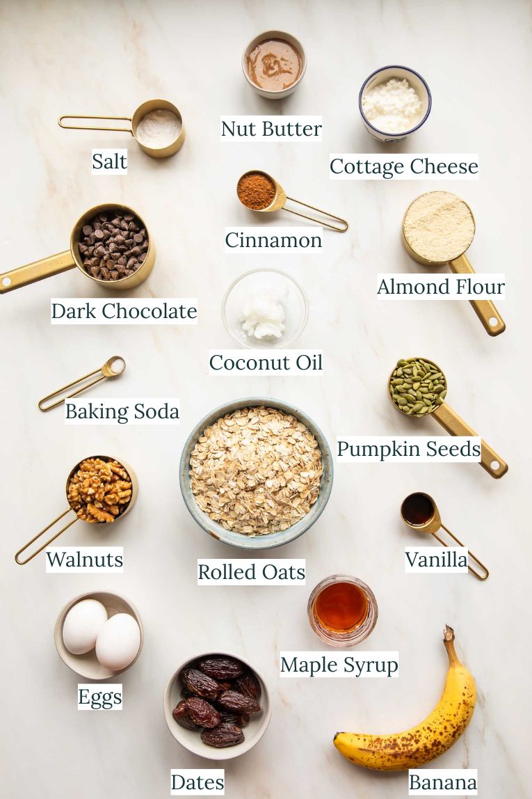 Oatmeal Date Breakfast Cookie ingredients.