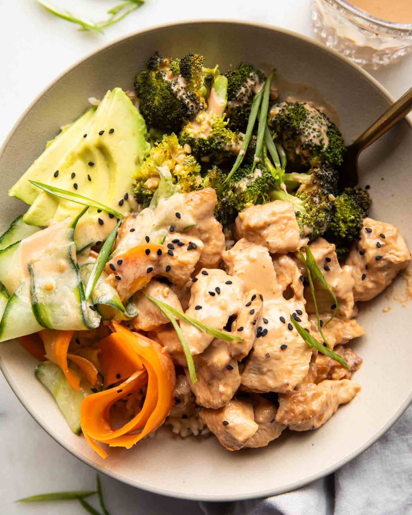 Yum Yum Chicken in a bowl.