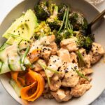 Yum Yum Chicken in a bowl.