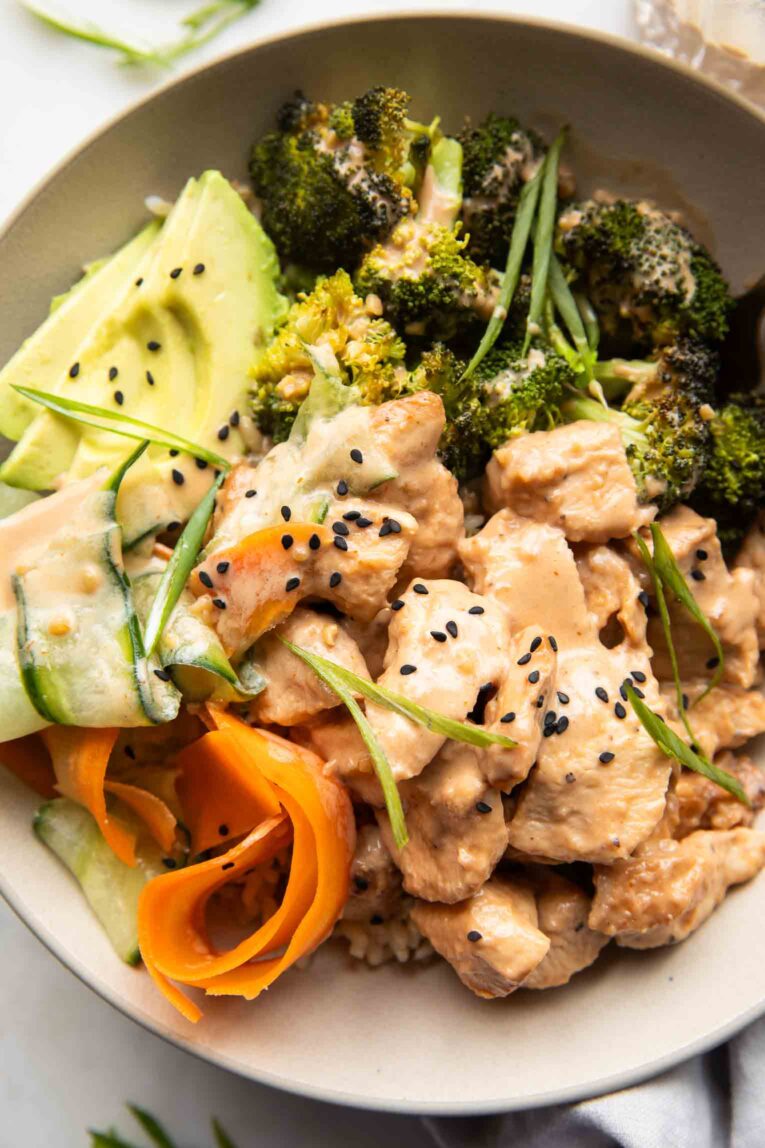 Yum Yum Chicken in a bowl.