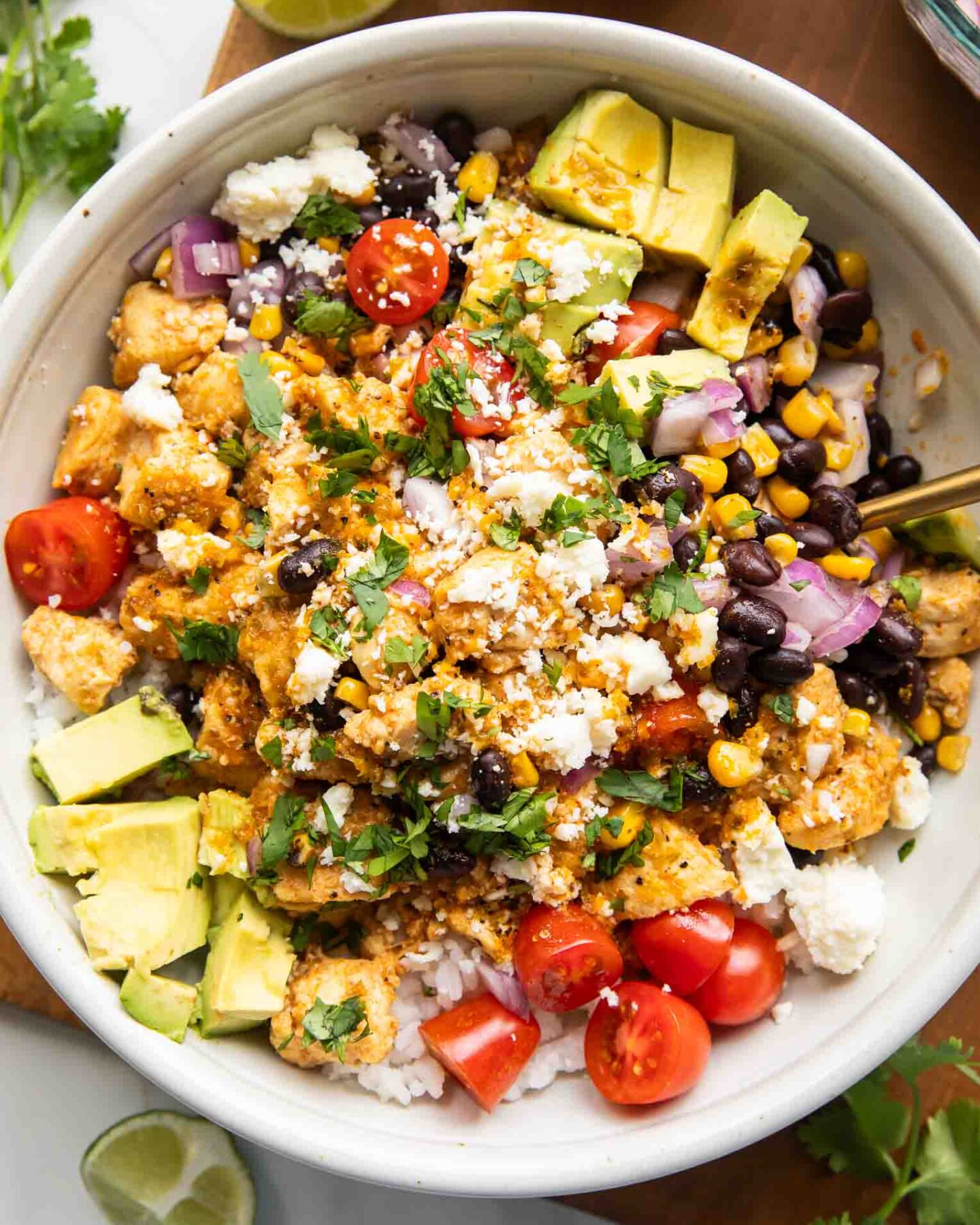 Baja Hot Honey Chicken in a bowl.