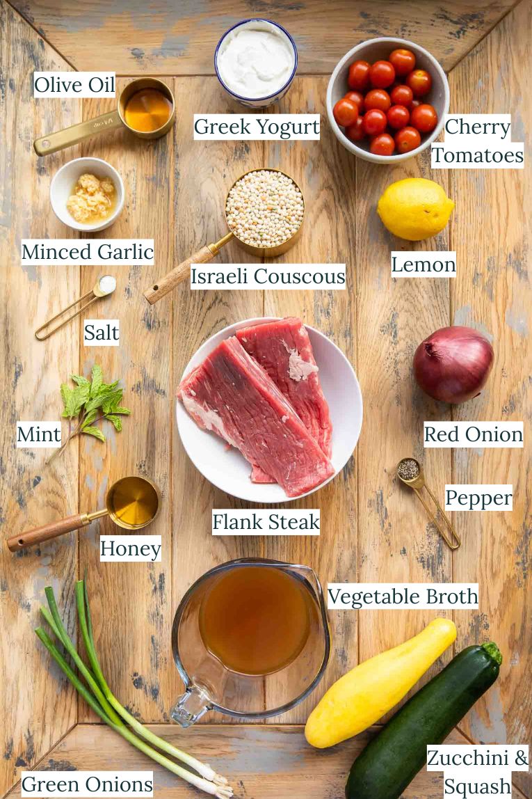 Steak Couscous Bowl ingredients.