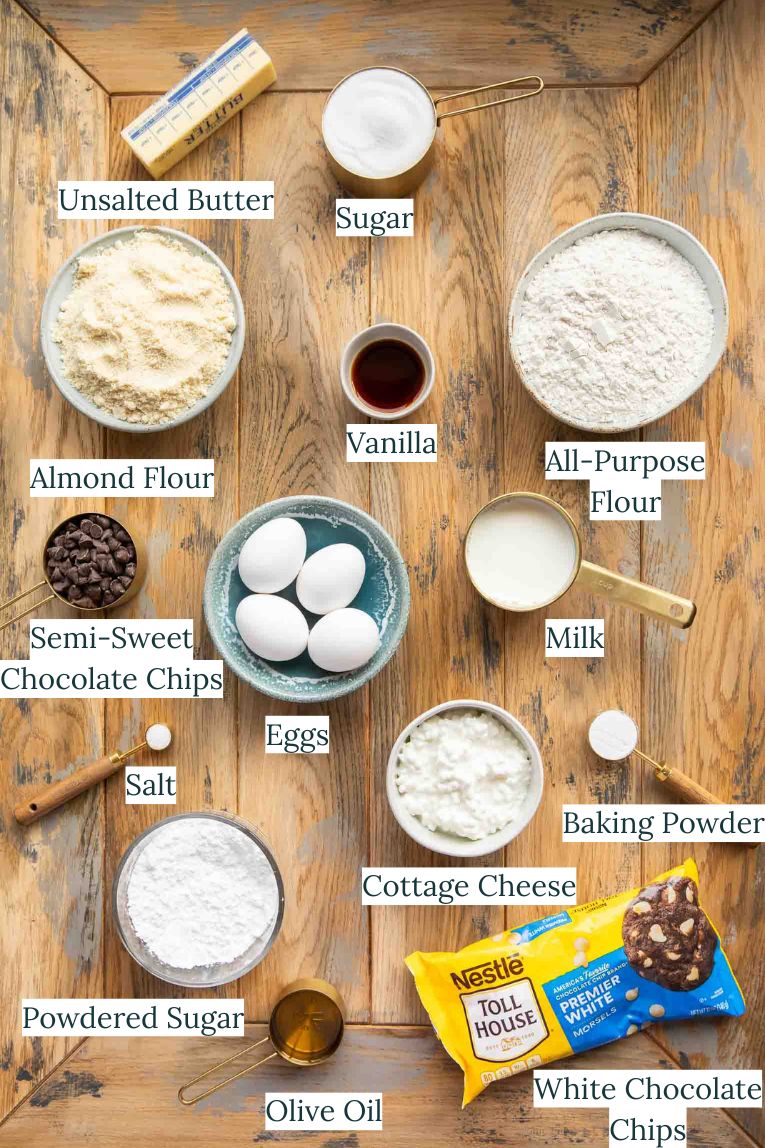 Zebra cake ingredients.