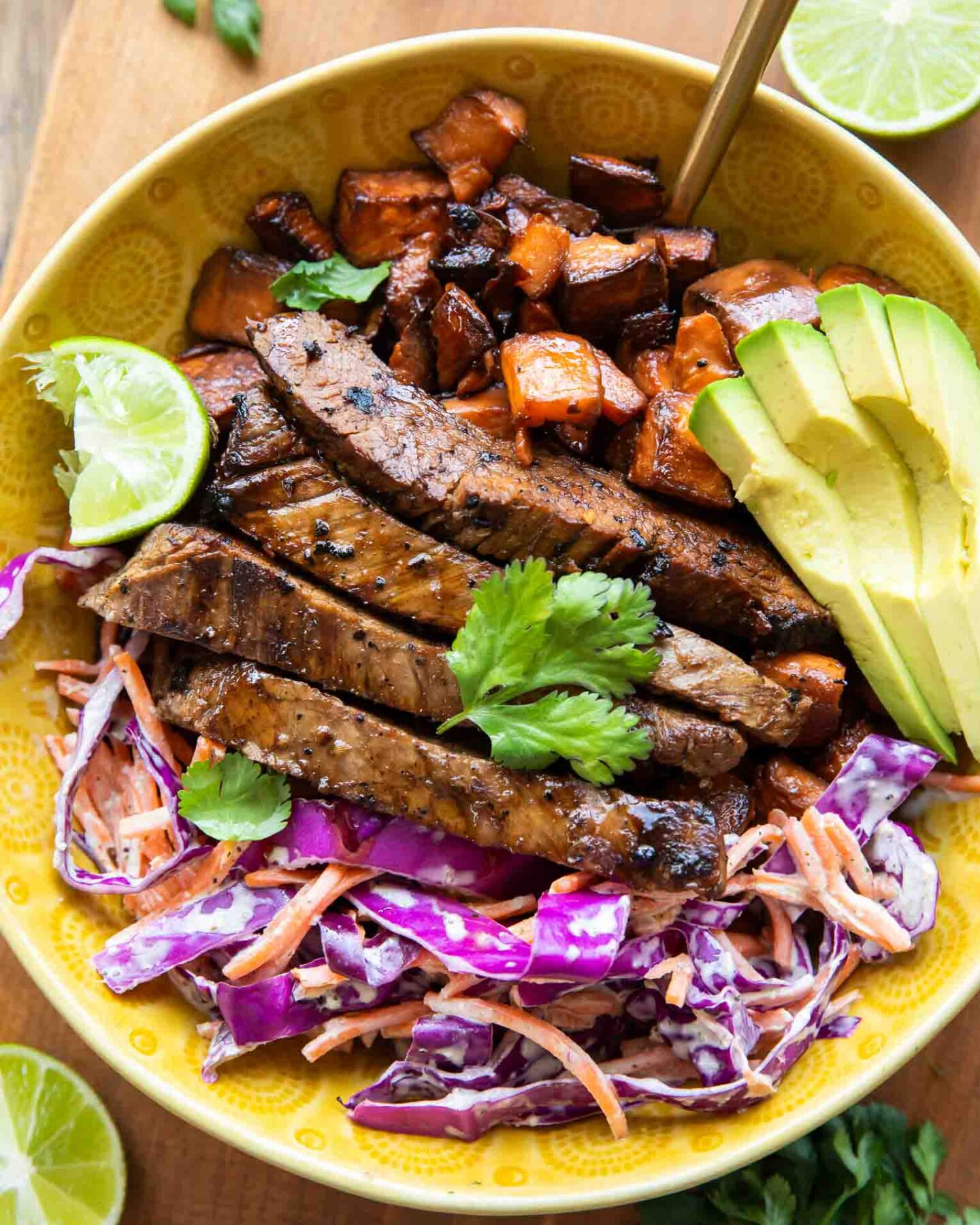 Carne Asada in a bowl.