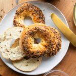 Cottage Cheese Bagels on a plate.