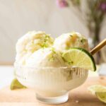 Margarita Ice Cream in a bowl.