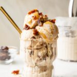 Salted Caramel Ice Cream in a glass.