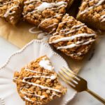 Coffee Cake cut into squares.