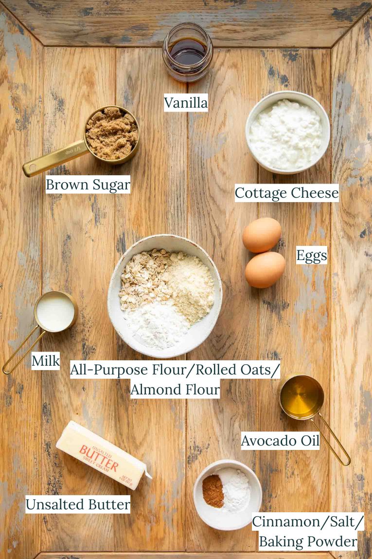 Cottage Cheese Coffee Cake Ingredients.