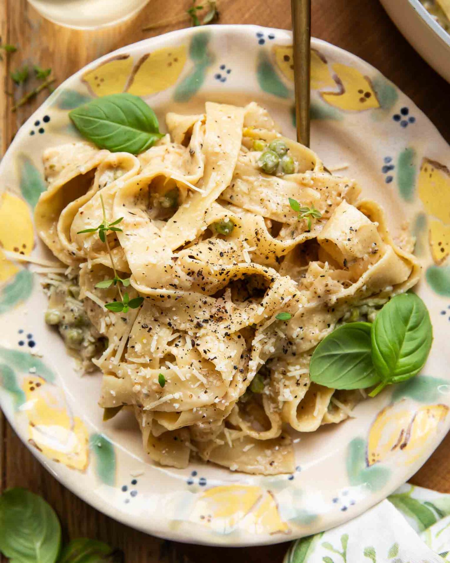 Lemon Pasta on a plate.
