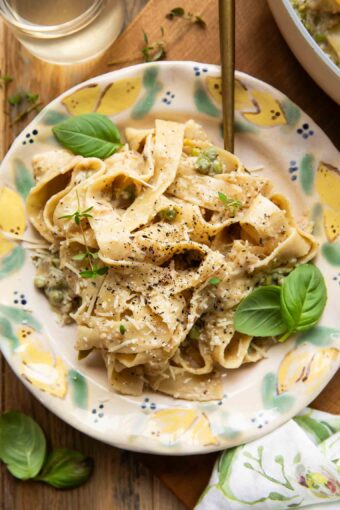 Lemon Pasta on a plate.