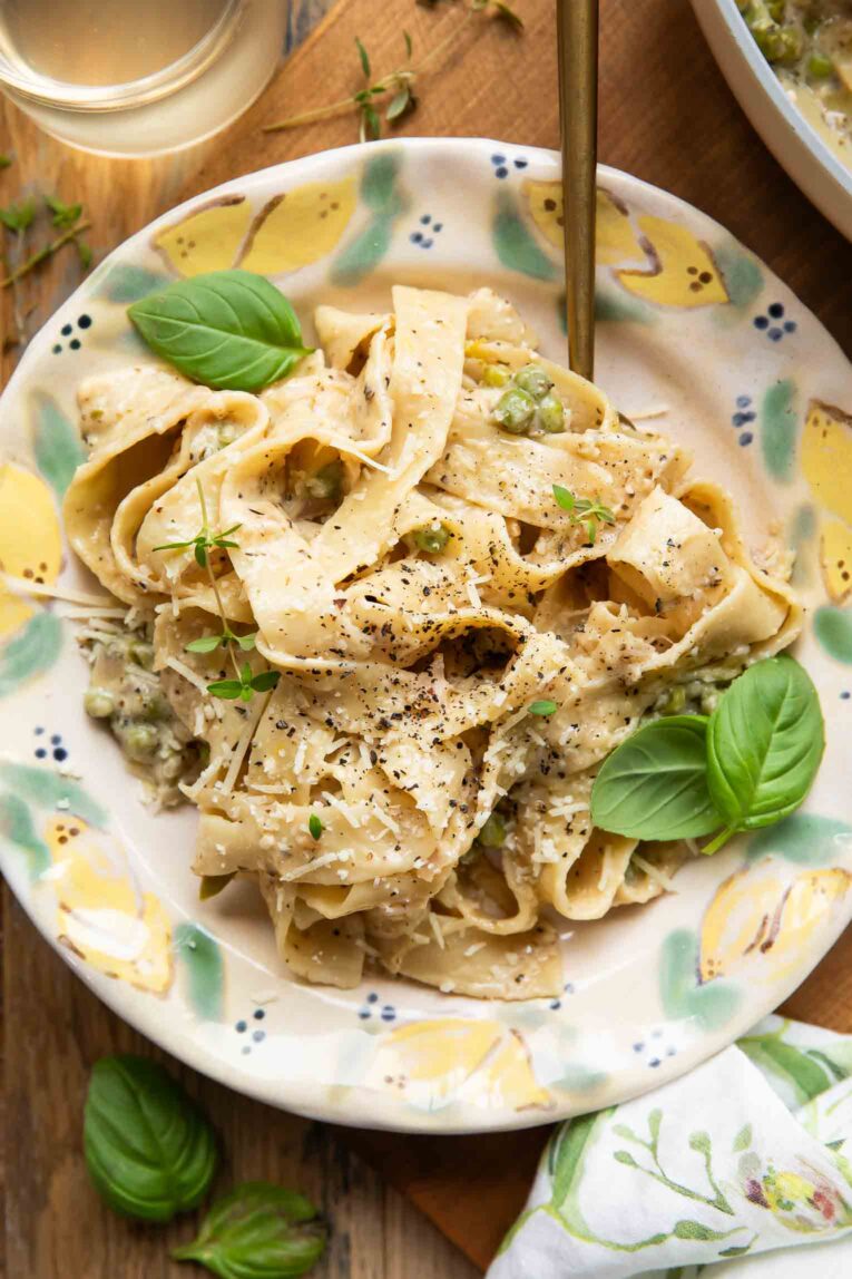 Lemon Pasta on a plate.