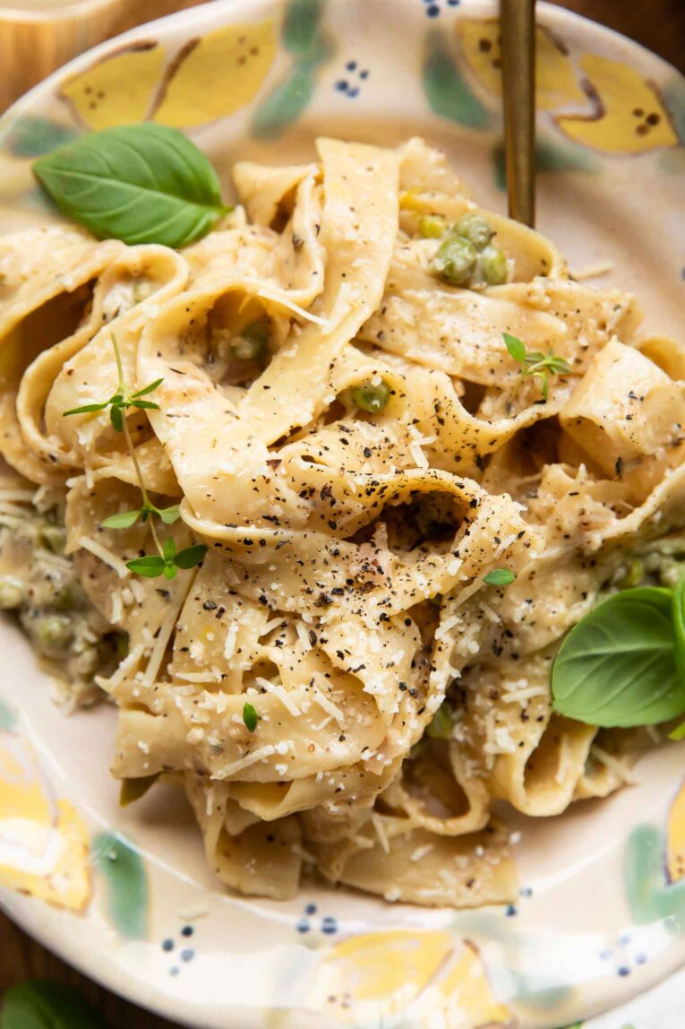 Lemon Pasta on a plate.