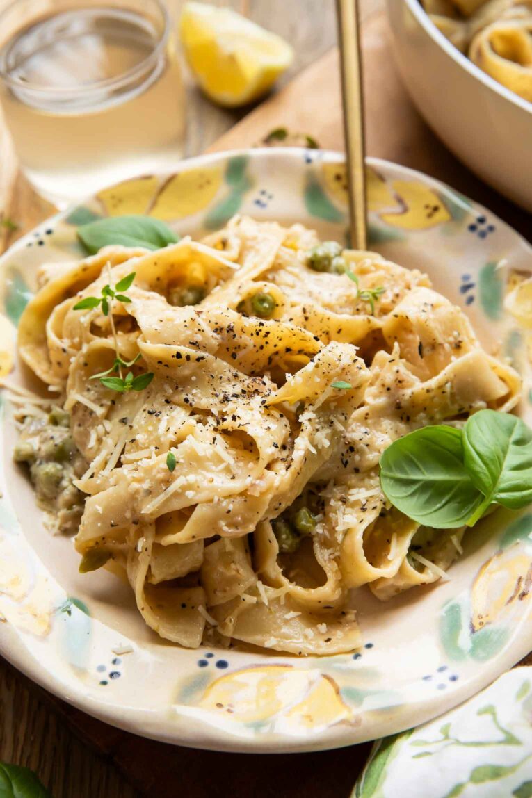 Lemon Pasta on a plate.