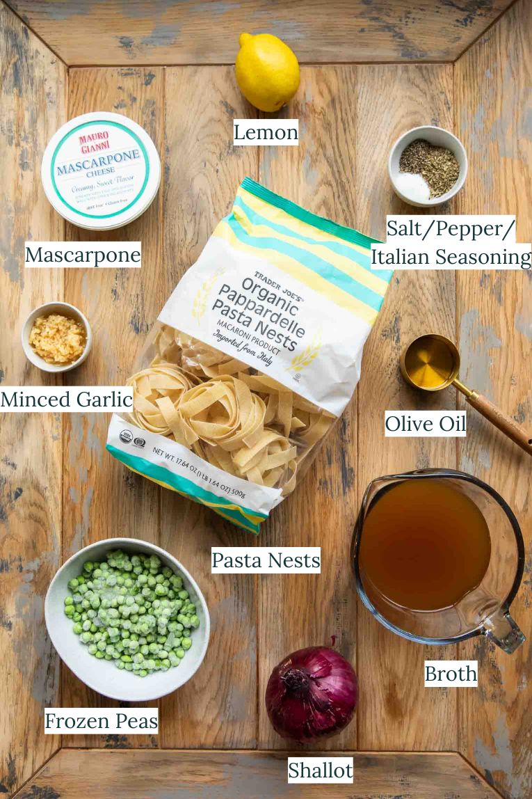Lemon Mascarpone Ingredients.