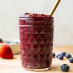 Chia Seed Jam in a mason jar.